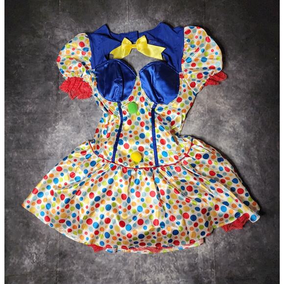 Spirit Halloween Pennywise Clown Costume Womens M Sexy Tulle Skirt Dress Horror - Picture 2 of 11